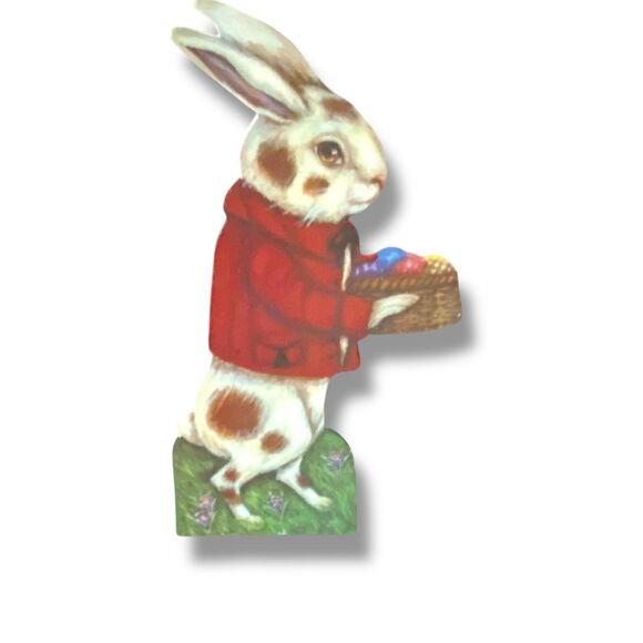 Bethany Lowe Designs Kathy Seburn Rabbit Bunny Egg Easter Spring Dummy Board - Picture 6 of 7